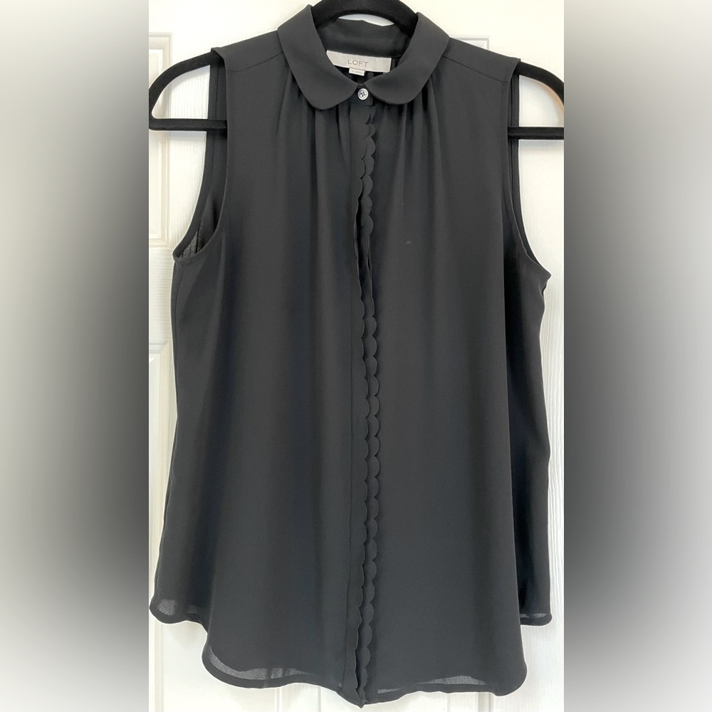 Black Loft Sleeveless Blouse * Size Small